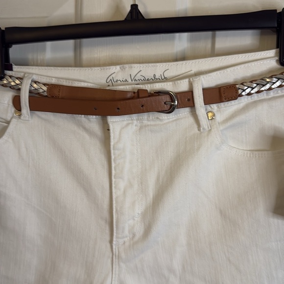 New Gloria Vanderbilt All Around Slimming Effect White Crop Roll-Up Pants - Picture 3 of 13